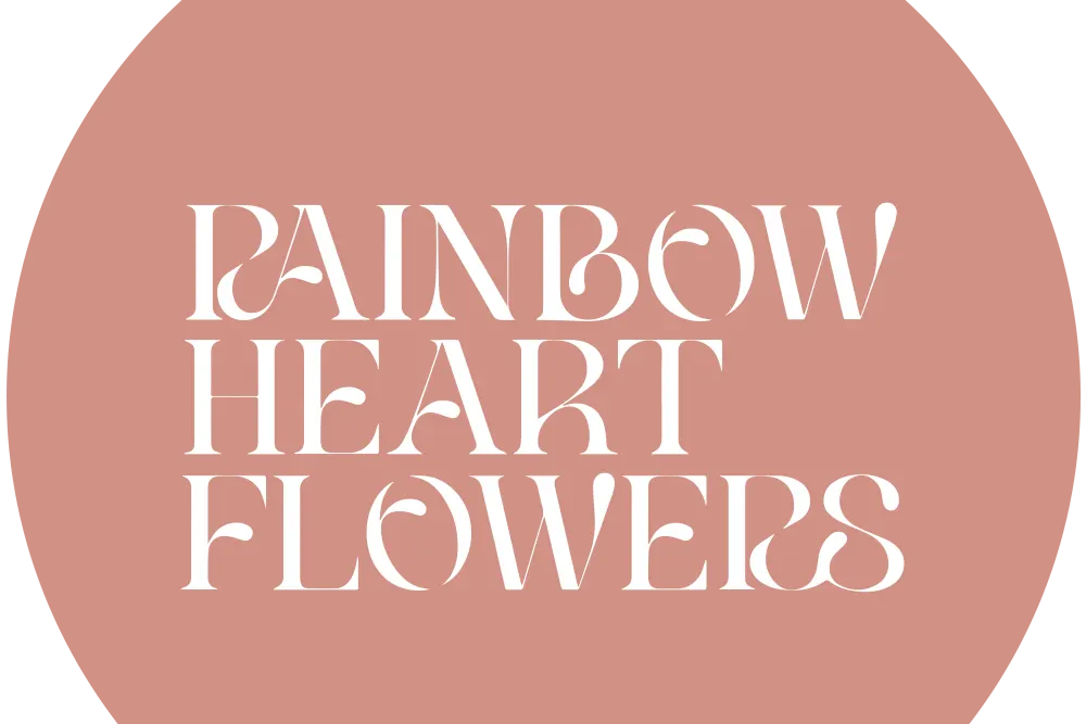 Rainbow Heart Flowers